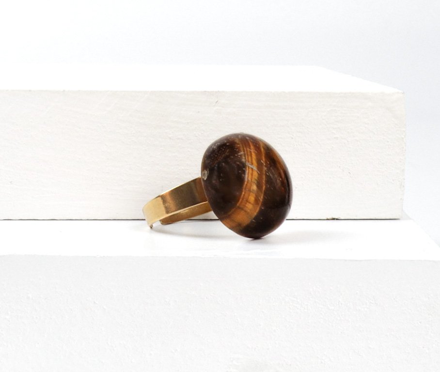 Χειροποίητο δαχτυλίδι με το μάτι της τίγρης