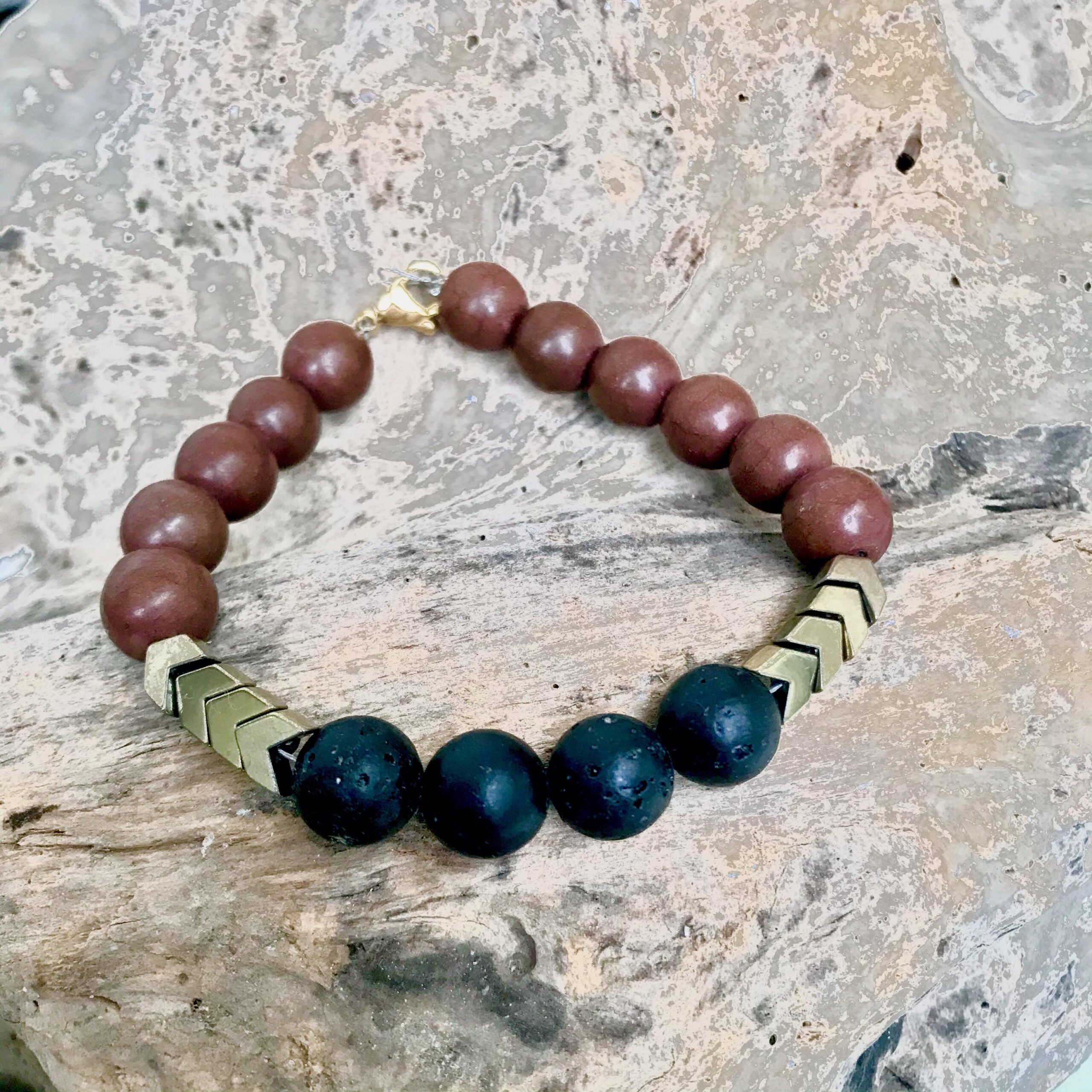 βραχιόλι με καφέ χαολίτες