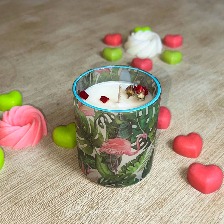 Scented Soy Candle Flamingo "Πασχαλιά" by Perfumist 140gr